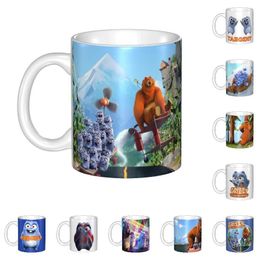 Mugs Grizzy And The Lemmings Coffee DIY Personalized French Comedy TV Show Ceramic Mug Creative Gift