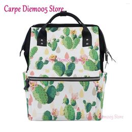 Backpack Purse Mummy Nappy Bag Cool Cute Travel Laptop With Cactus Pattern Daypack For Women Girls Kids
