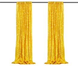 8ft Glitter SilverRose Gold Sequin Backdrop Party Wedding Baby shower Po Booth Background Decoration Sequin Curtain Drape Pane6622528