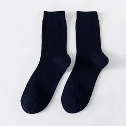 Women Socks Deform-resistant Men Men's Mid-tube Striped Cotton With High Elasticity Anti-slip Features For Business Sports