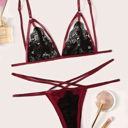 Fun Lingerie Sexy Women's Three Point Black Lingerie Set