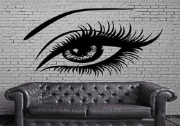 Big Eye Lashes Vinly Wall Stickers Sexy Beautiful Female Eye Wall Decal Decor Home Wall Mural Home Design Art Sticker4332296