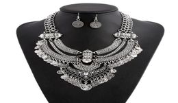 Vintage Bold Style Engraved Metal Bars And Coins Womens Statement Collar Necklaces Chokers7884627