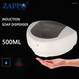 Liquid Soap Dispenser ZAPPO Automatic Touchless Sensor Hand Sanitizer Shampoo Detergent Big Wall Mounted For Bathroom
