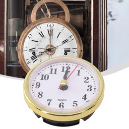 Clocks Accessories 65MM Quartz Clock Roman Numeral Movement Insert Replacement DIY Parts Gold Trim Repair