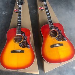 Factory 20 Frets 41 inch Sunburst Acoustic Guitar with Rosewood Fretboard,Body Binding,Can be customized