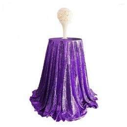 Table Cloth 80cm 120cm Sequin Round Tablecloth Wedding Event Party Banquet Polyester Home Decoration Cover