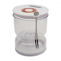 Storage Bottles Pickle Jars Leak Proof Hourglass Shaped Jar With Large Capacity Portable Juice Separator Food Grade Container