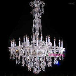 Chandeliers Large Living Room Hall Crystal Chandelier Luxury Big Foyer Lighting Staircase El Dining Decorate Pendant Lamp