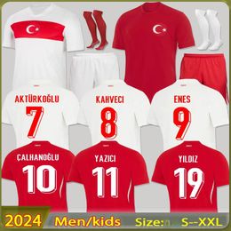 2024 Turkey Football Jersey European Cup Turkey National Team Home DEMIRAL Kokcu YILDIZ ENES calhanoglu Children's Football Shirt Kit 16-XXL