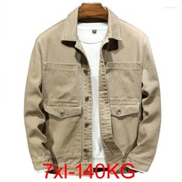 Men's Jackets Spring Autumn Coat Large Size Loose Cotton Tops Plus Nefeilike Tide 7XL Mens Clothing Oversized Jacket