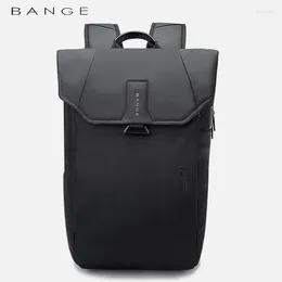 Backpack BANGE Unique Men Anti Theft Waterproof Laptop 15.6 Inch Daily Work Business Bag Schoolbag Mochila With USB Type-c Port