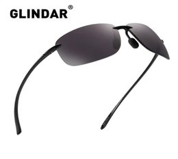 Ultralight Polarized Sunglasses Men Fashion Rimless Male Sun Glasses Black2302717