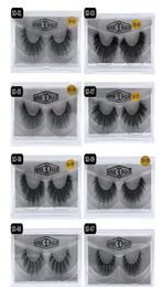 11 styles Selling 1pairlot 100 Real Siberian 3D Mink Full Strip False Eyelash Long Individual Eyelashes Mink Lashes E1703915