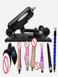 New Automatic Retractable Love Toys Updated Version Sex Machine Set for Men Women with Vagina Cup and 4 dildos1862502