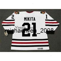 Vin Weng 2018 Custom STAN MIKITA 1967 Men Women Youth CCM Vintage Home Hockey Jersey Goalie-cut Top-quality Any Name Any Number