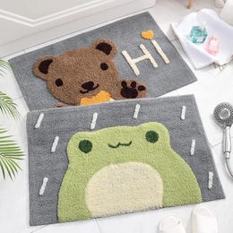 Bath Mats Non Slip Mat At The Door Of Bathroom Water Absorbing Foot Flocking Bedroom Floor