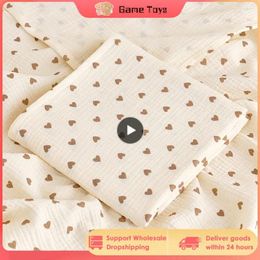 Blankets Ins Baby Blanket Muslin Swaddle 2 Layer Cotton Receive For Born Bath Towel Summer Bedding Items Mother Kids