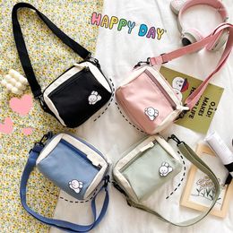 Shoulder Bags Preppy Style Crossbody For Women 2024 Cute Small Bag Oxfords Girls Collage Student Messenger Bolsas