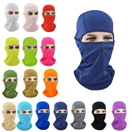 القناع غطاء دراجة نارية الوجه ركوب الدراجات الكاملة قبعة balaclava lycra التزلج الرقبة الصيف شمس Ultra UV حماية رقيقة الساخنة 916