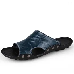 Sandals Fashion Men's Slippers Summer Outside Classic Beach Mans Slipper Anti-slip Casual Slide Mens Shoes Big Size 36-46