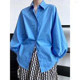 Women's Blouses High End Lantern Sleeve Shirt Top For Design Sense 2024 Spring Loose And Lazy