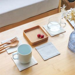 Table Mats 6 Pcs 4 Inch Mat Easy To Use Square Non Slip Farmhouse Coasters Strong Water Absorption Canvas Woven Kitchen