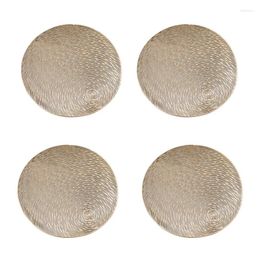 Table Mats 4Pcs PVC Placemats Round Hollow Waterproof Non Slip Heat-Insulated Pad Home Wedding Decoration Dinner Placema