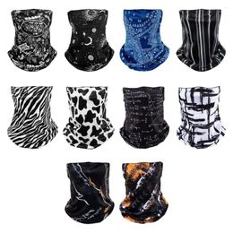 Scarves Breathable Lce Silk Bandana Head Face Neck Gaiter Hanging Ear Elastic Cycling Balaclava Headband Scarf Men Women