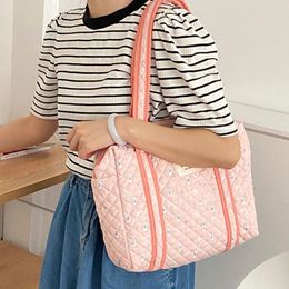 Shopping Bags Mummy Bag Large Capacity Printed Shoulder Cotton Storage Handbag For Outdoor Activities 101A