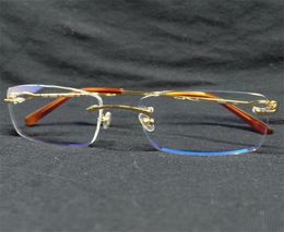 Rimless Clear Eye Glasses Frames Mens Transparent Optical Spectacles Metal Deisgner Eyewear Fill Prescription Glasses4264181