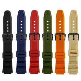Watch Bands strap accessories are suitable for Casio W-218h / F-108 AE1200 / 0 / 1300 resin sile strap 18mm Q240510