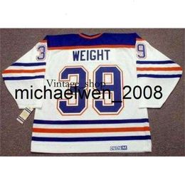 Vin Weng Men Women Youth DOUG WEIGHT 1995 CCM Vintage Home Hockey Jersey All Stitched Top-quality Any Name Any Number Goalie Cut