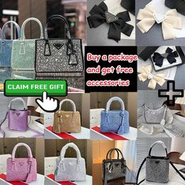 2024 Luxury Tote Bag Fashionable Rhinestone Clutches Men Fashion Mirror Quality Hobo Shoulder Bag, Messenger Chain Tote Vintage Crossbody Underarm Clutch