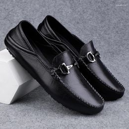 Casual Shoes 2024 Sneakers Loafer Men Genuine Leather Slip-on Moccasins Handmade Male Outdoor Drive Walk Luxury Leisure