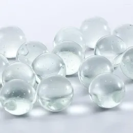 Decorative Figurines 20pcs/pack 10mm 14mm 16mm Glass Balls Transparent Solid Marble For Slings Shooting & Track Traditional Marbles Games