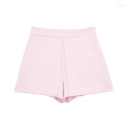 Women's Shorts Summer 2024 Fashionable Retro Asymmetric Skirt Pants Sexy Elegant Mini