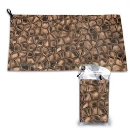 Towel Frosted Glass Like Leopard Print Quick Dry Gym Sports Bath Portable Lovely Funny Cool Parody Seriousness Vintage 70 80