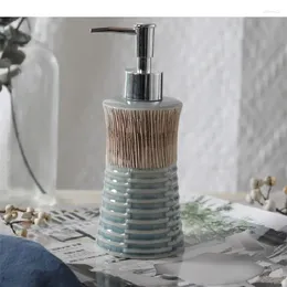 Liquid Soap Dispenser 280ml Retro Ceramic Wristband Hand Portable Shampoo Bottle Lotion Bathroom Accessories