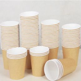 Disposable Cups Straws 50pc/Pack Paper Wedding Tea Milk Cup Coffee Snack And Drink Papper Bubble