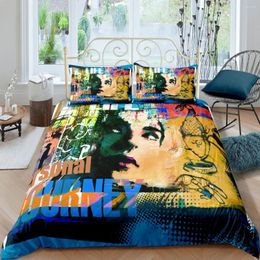 Bedding Sets 3D Duvet Cover Set Comforter Cases Pillow Covers Full Twin Double Single Size Graffiti Printing Design Bed Linens