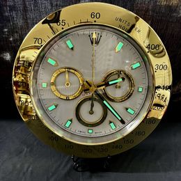 Super cichy luksusowy zegar ścienny metal nowoczesny design duży zegarek ścienny domowy zegar ze stali nierdzewnej Luminous Clock Data będzie działać dhl88