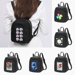 Backpack Women Fashion Small Daypack Simple Casual Student Bookbags Portable Travel Bag 3d Pattern Outdoor Organiser Backpacks