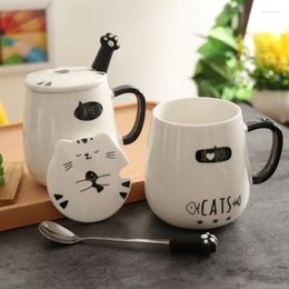 Mugs Simple Ceramic Water Cup Home Breakfast Personalized Mug With Lid Teacher's Day Couple Gift Office Coffee