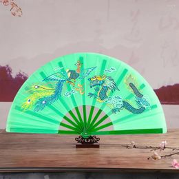 Decorative Figurines Metal Rivet Fan Elegant Chinese Style Folding Durable Exquisite Pattern For Tai Chi Classical Dance Home Decoration