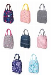 Lunch Insulation Bag Fashion Multicolor Thermal Cooler Bags Women Waterproof Handbag Breakfast Box Portable Picnic Travel Food Sto6095156