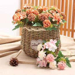 Decorative Flowers Simulated Hydrangea Artificial Flower Plastic 30cm For Wedding Birthday Party Decoration Multicolor Multipurpose