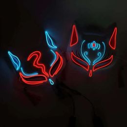 Performance Costume Fox Party Dance Sexy Neon El Mask Led Luminous na Halloween Christmas Fy9699 JY26