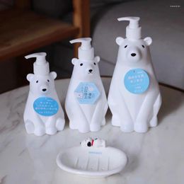 Storage Bottles Creative Ins Polar Bear Dispenser Bottle Cute Kids Hand Sanitizer Lotion Press Detergent Body Wash Refillable