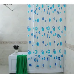 Shower Curtains Thicken 1pc Creative Spots Semi-transparent PEVA Waterproof Curtain With Hooks Bathing Home Decor Bathroom Accessaries